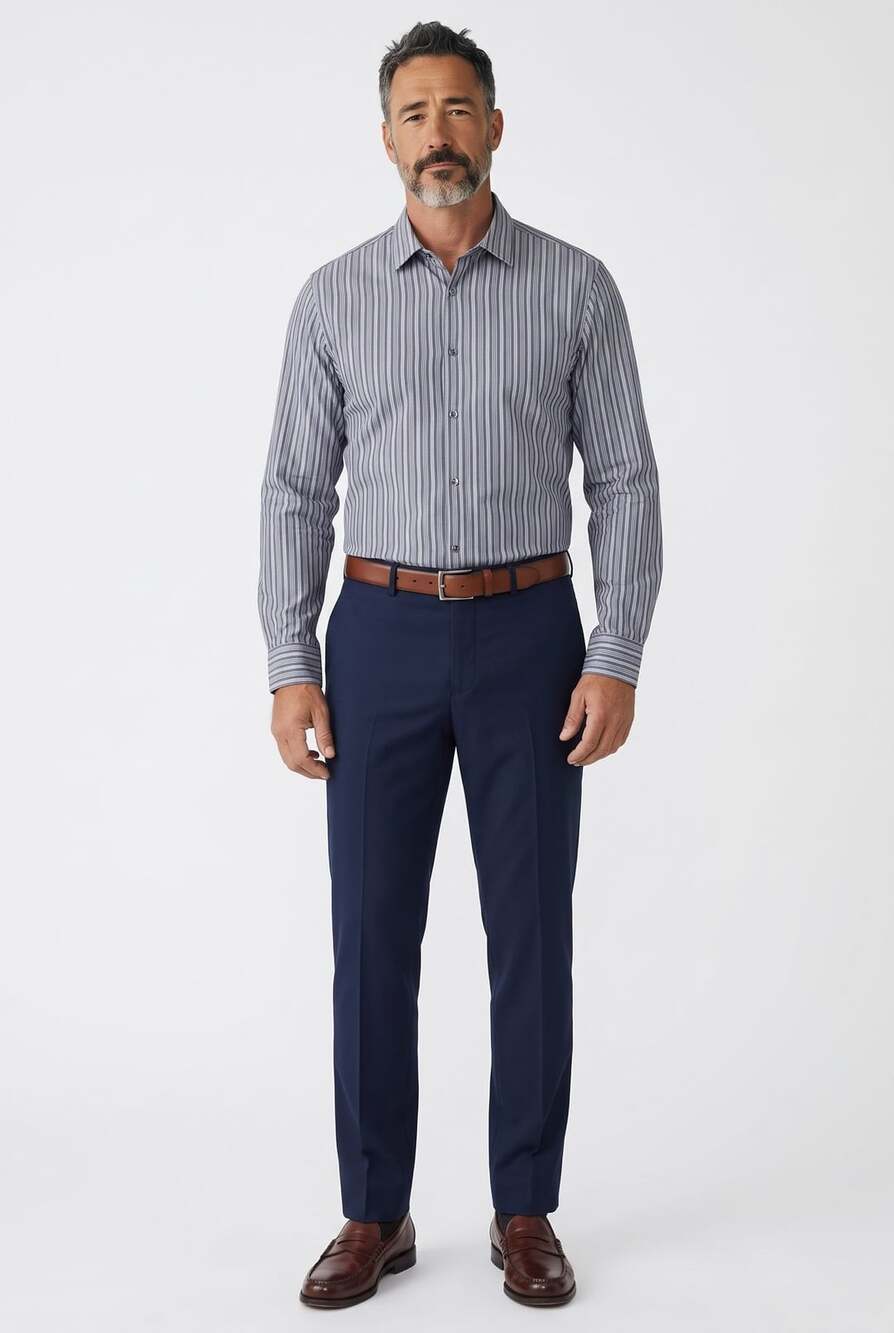 Armani Exchange Regular Fit Shirt in Yarn-Dyed Cotton